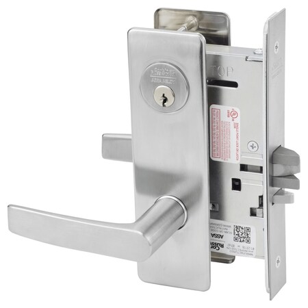 Corbin Russwin Storeroom or Closet Mortise Lock, AS Lever, M Escutcheon, Satin Chrome ML2057 ASM 626